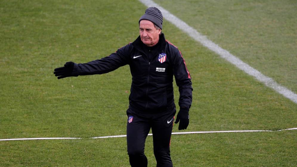 El 'Profe' Ortega, durante un entrenamiento.