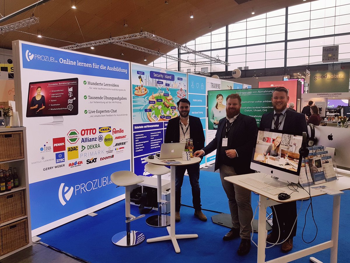 Wir sind auf der #learntec2019 und freuen uns auf tolle Gespräche! Ihr findet uns in Halle 2, Stand K31. Bis gleich! #prozubi #Ausbildung #Digitalisierung #elearning