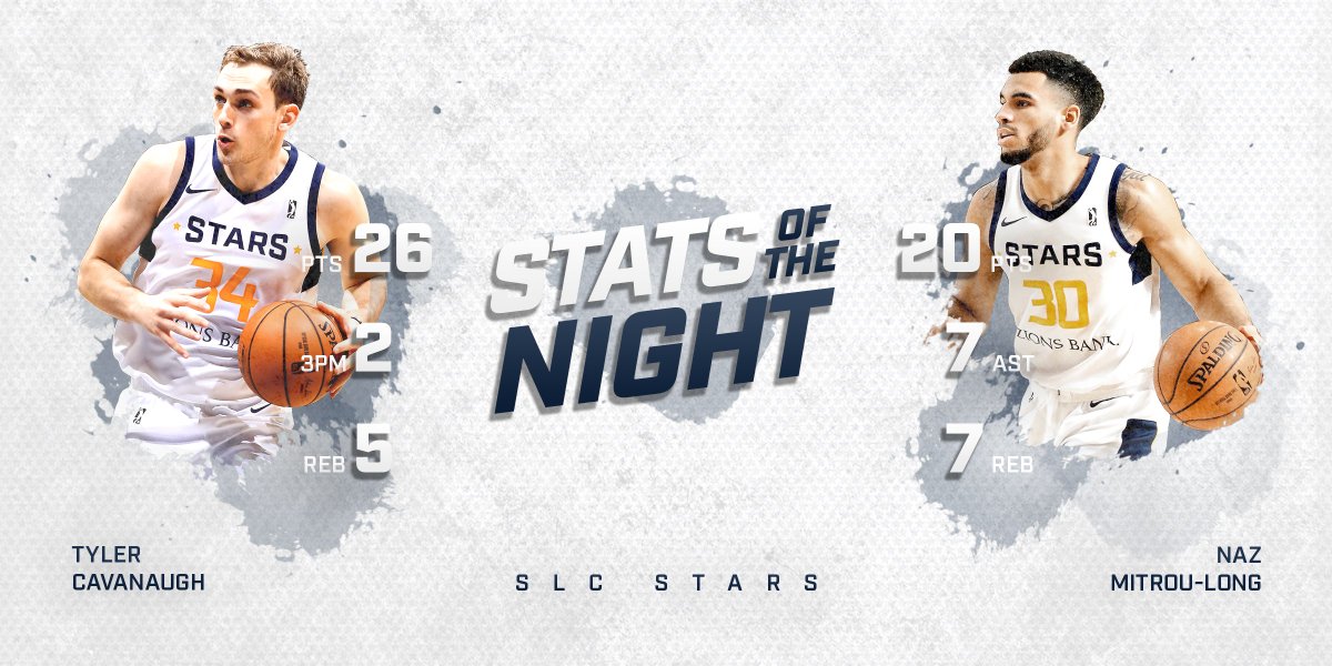 slcstars's tweet photo. #2WayPlayers ➡️ #StatsOfTheNight

@tycav34 @NazzyJML https://t.co/EcOmCy2mtk