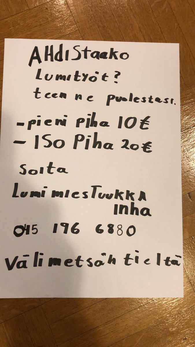 Keikkaa pukkaa Tuukalla. Toiminnan laajentuessa Palkat tästä lähtien #siirto sovelluksella powered by <a href="/Palkkaus/">Palkkaus.fi</a> ja <a href="/Nordea_FI/">Nordea Suomi</a> Kokonaiskustannukset työn tilaajalle ei juuri muutu: Iso piha 21,53 ja pieni 13,68. Tilauksia sisään!