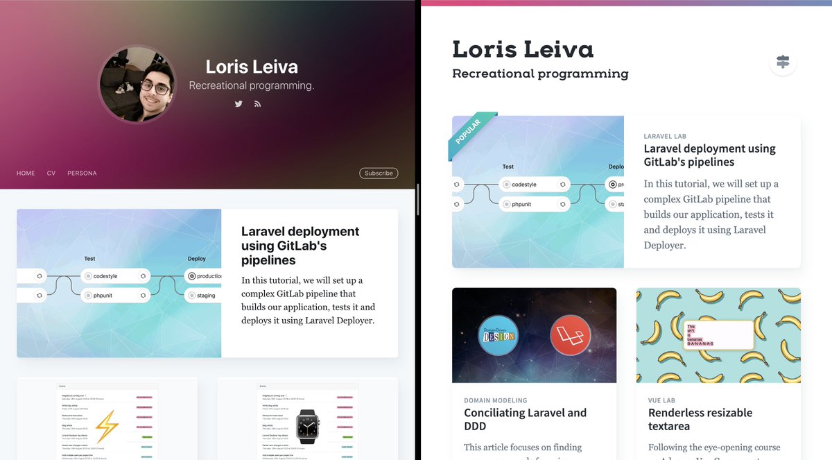 lorismatic's tweet image. 🎨 Working on complete redesign of my blog using #vuepress and #tailwindcss. So many articles can be created from this process...