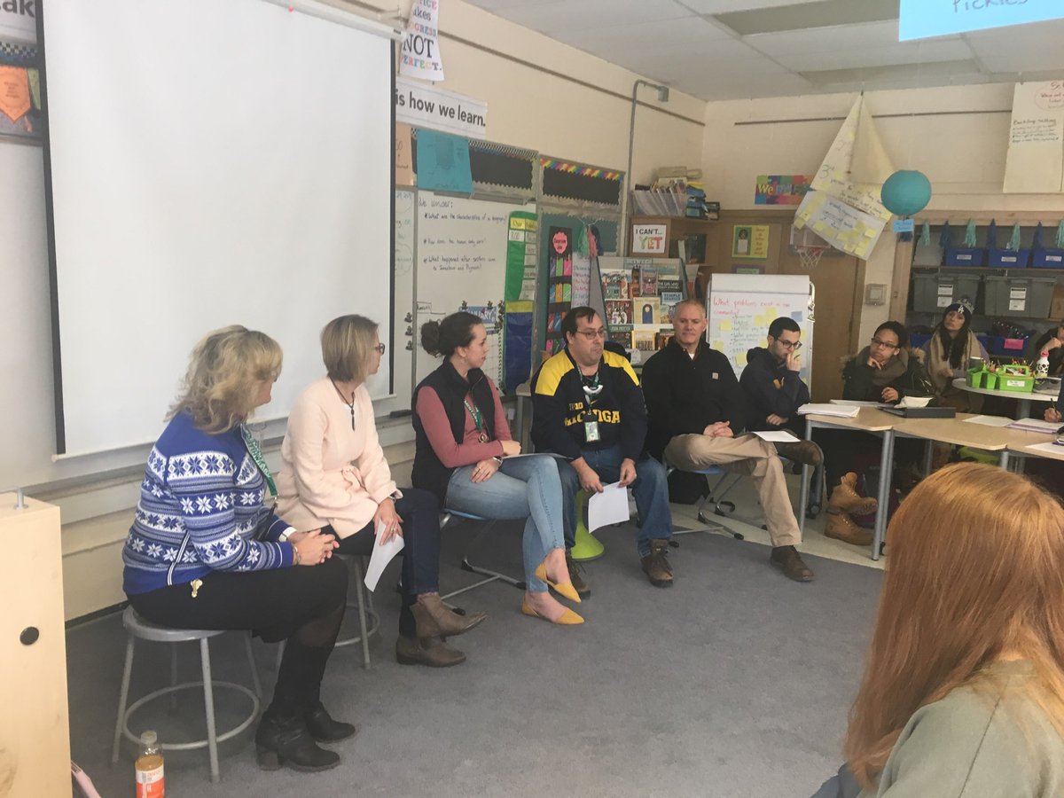 A2earlychild's tweet photo. @A2Eberwhite teachers and principal were able to share with UM ED218 the impact of homelessness on students &amp; schools.  Our community with U of M #GoBlue- great ideas and energy for our community! @A2schools @A2SchoolsSuper #a2gether https://t.co/L61ZJ8dv2d