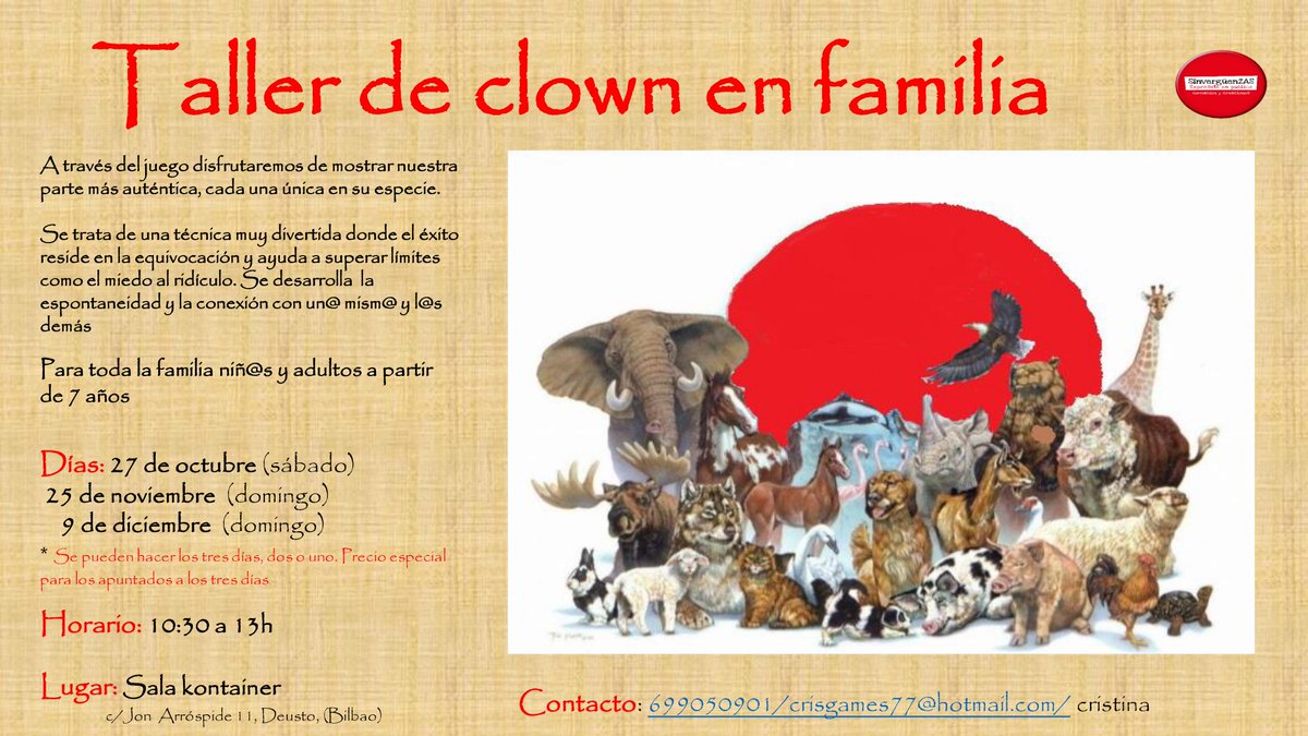 krisklown's tweet photo. clown en familia!!! adultos y niñ@s disfrutando de esta bonita aventura... https://t.co/ycEzIcZsHA
