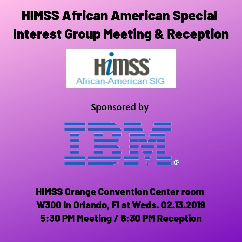 HIMSSAA_SIG's tweet image. The @IBMWatsonHealth and @HIMSSAA_SIG Collaborative Meeting at #HIMSS19 "Next Level Thinking: Breaking the Barriers" Speakers: Byron C. Scott, MD, MBA and Bryan Jones at 5:30 PM and 6:30 PM @IBM reception 02.13.2019 
 room W300. #healthIT #HealthTech #Nurses4HIT #digitalhealth