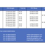 Image for the Tweet beginning: Railschedule February 2019 