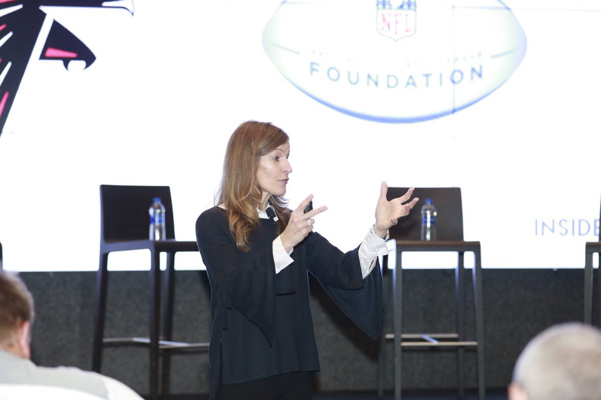 NFLFoundation's tweet photo. We are here in Atlanta today with @ISOInitiative hosting a great workshop on coaching character! 
#InsideOutInitiative #SBLIII https://t.co/2ZJwg6FrW1