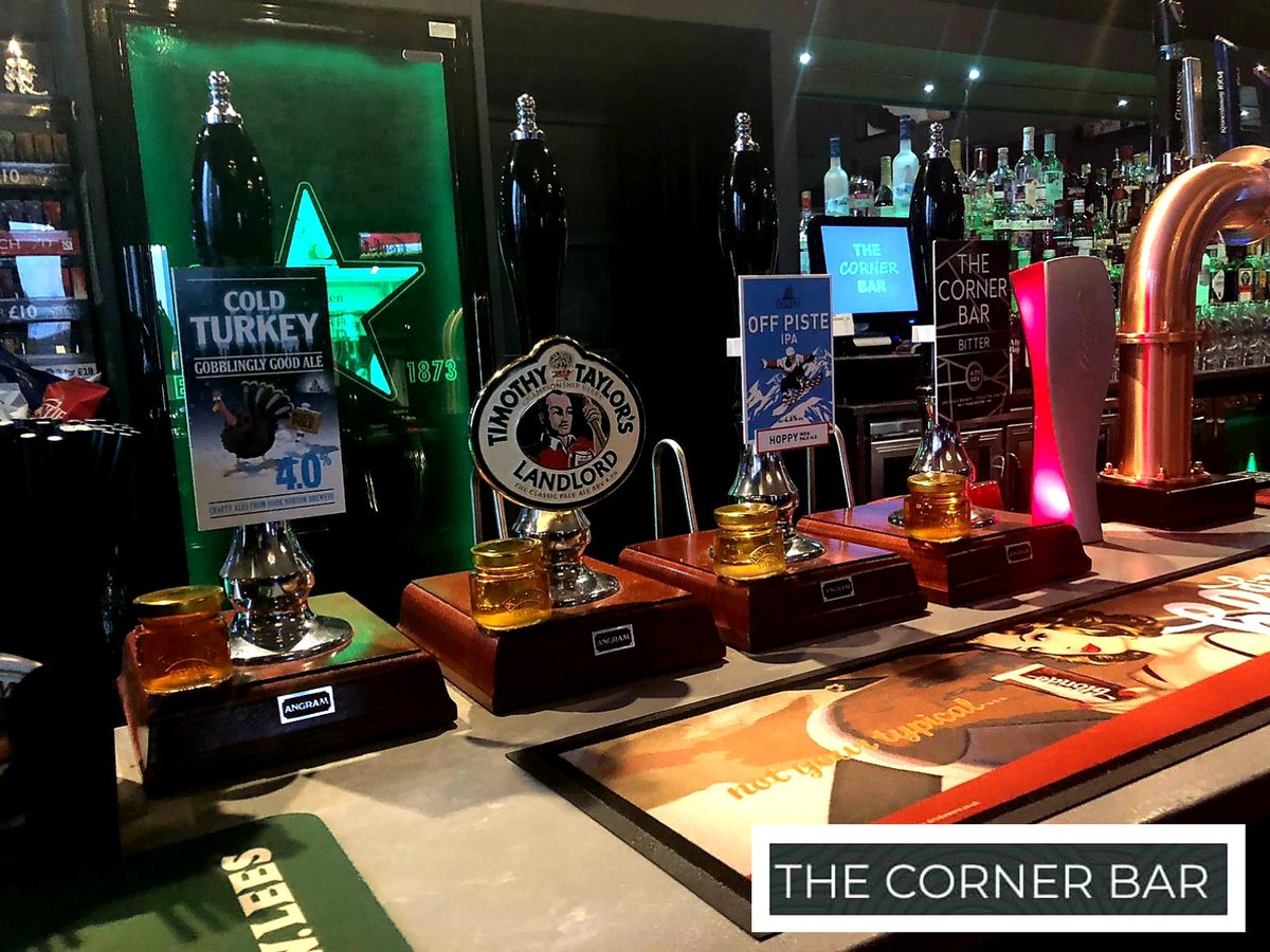<a href="/CornerBarCrewee/">The Corner Bar, Crewe</a>
👀 Latest cask ales 🍻...
❄️🦃 Cold Turkey 4.0%.
🌳👨 Timothy Taylor's 4.3%.
 🏂🏔️ Off Piste IPA 4.6%.
 🏠🍺 The Corner Bar Bitter 4.0%.

🕛 Food served every day, Mon-Sat 12-8pm | Sun 12-6pm

Like👍, Comment💬, &amp; RT🔁 #supportlocalbusiness
