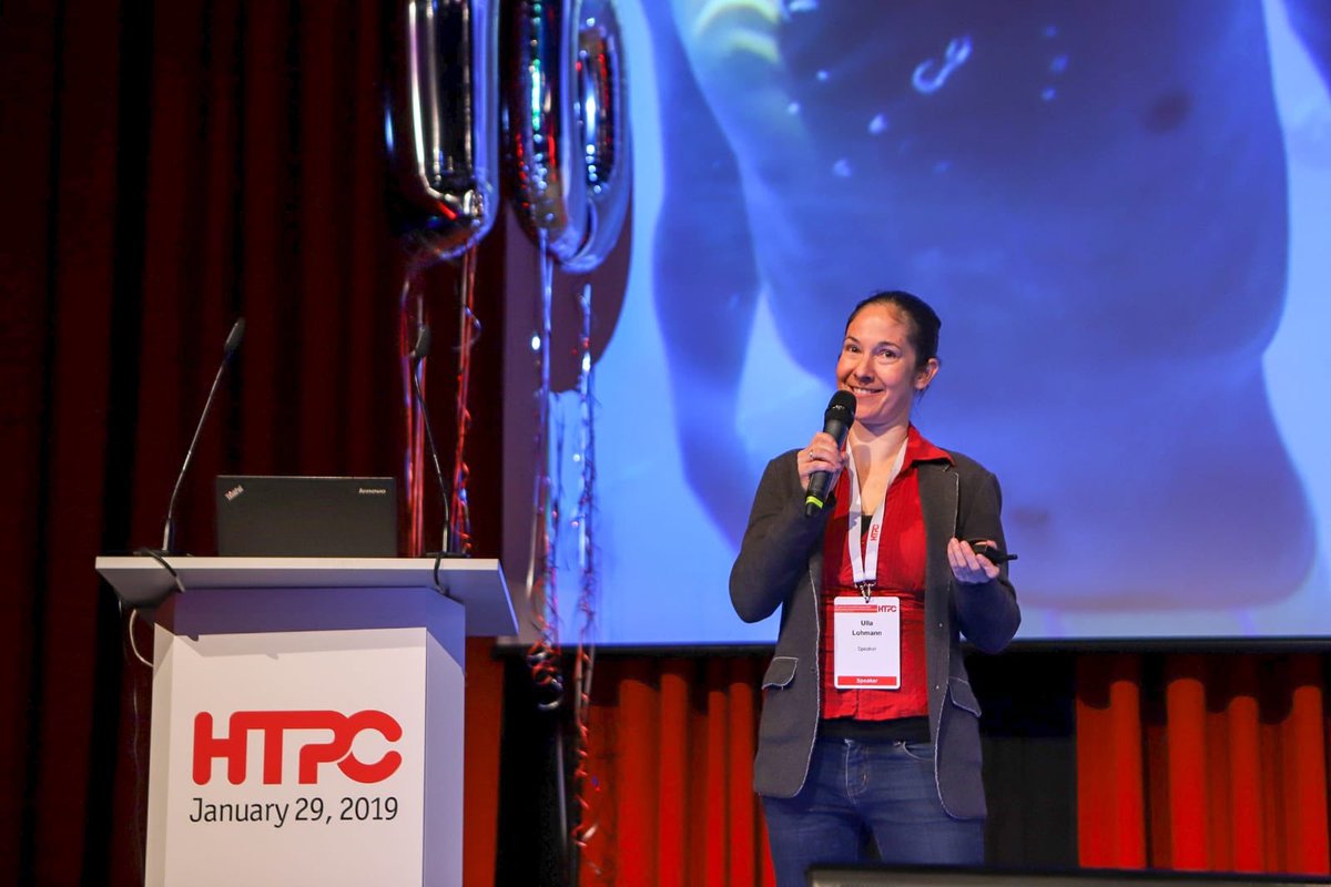 HTGF's tweet photo. Expedition #photographer @UllaLohmann is telling us about her "Journey to the center of the Earth"! What we're taking from it: Don't dream it, do it! #HTPC19 #keynote #vulcano https://t.co/P3MnDxfefp