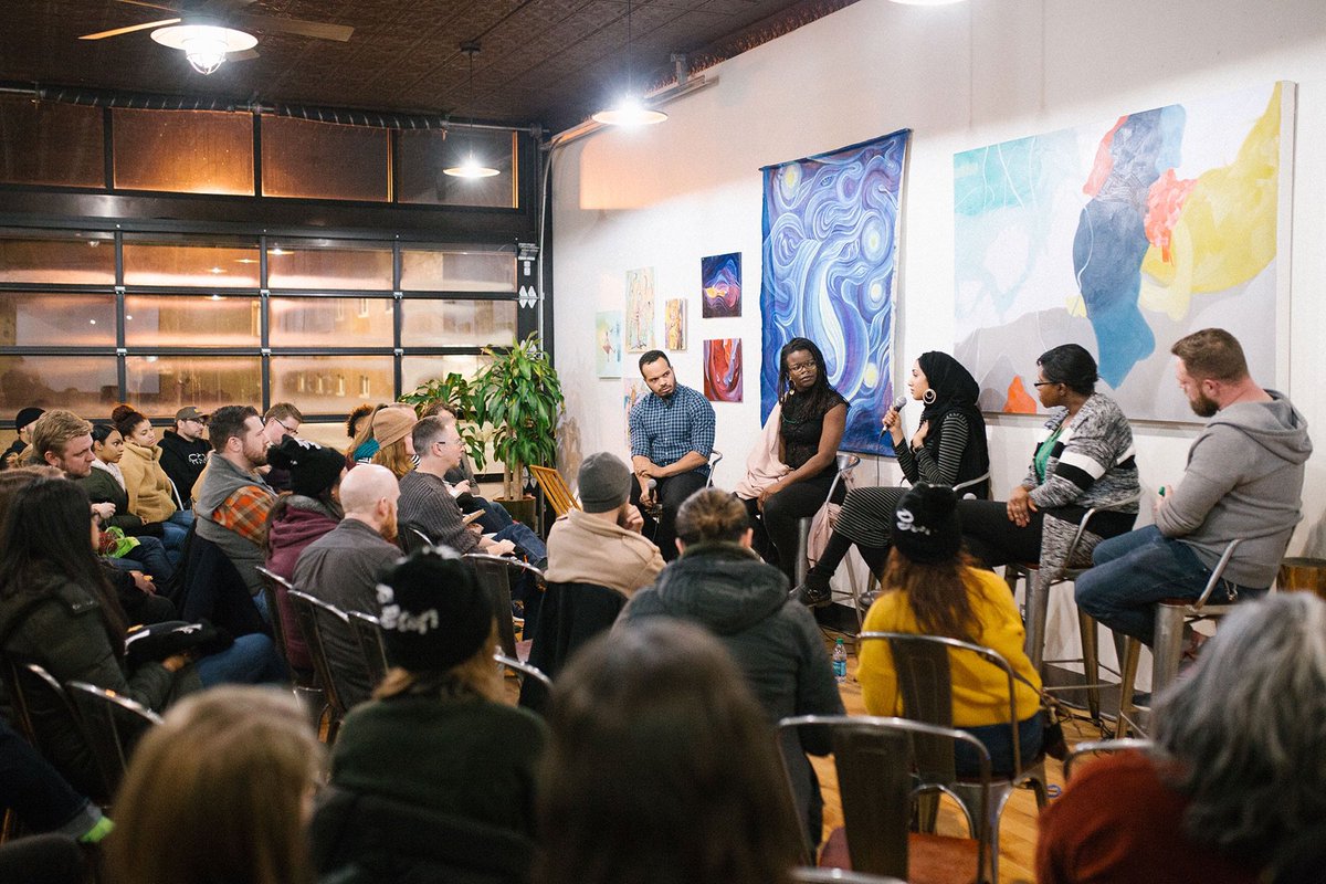doingstuffmpls's tweet photo. Thank you so much to our panelists for their willingness to lead our group on such an honest and vulnerable journey on the topic of Resilience. Such a powerful evening.

Check out the gallery over at https://t.co/VfpcBYKXzs
#doingstuffmpls https://t.co/X4AKH9JthO