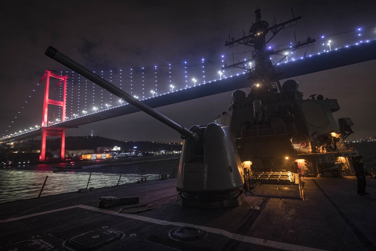 Steady as she goes.
The guided-missile destroyer #USSDonaldCook transits the Bosphorus Strait en route to the Black Sea to enhance security and maritime stability in Europe and Africa. #KnowYourMil