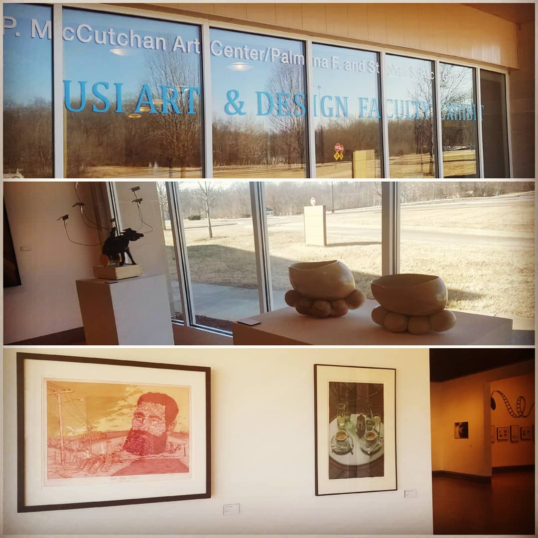 MAC_Pace's tweet image. Don't miss your chance to see the 2019 USI Art &amp;amp; Design Faculty exhibition! Open through February 3rd! The gallery is open 10am-4pm M-F and 1-5pm on Sundays.