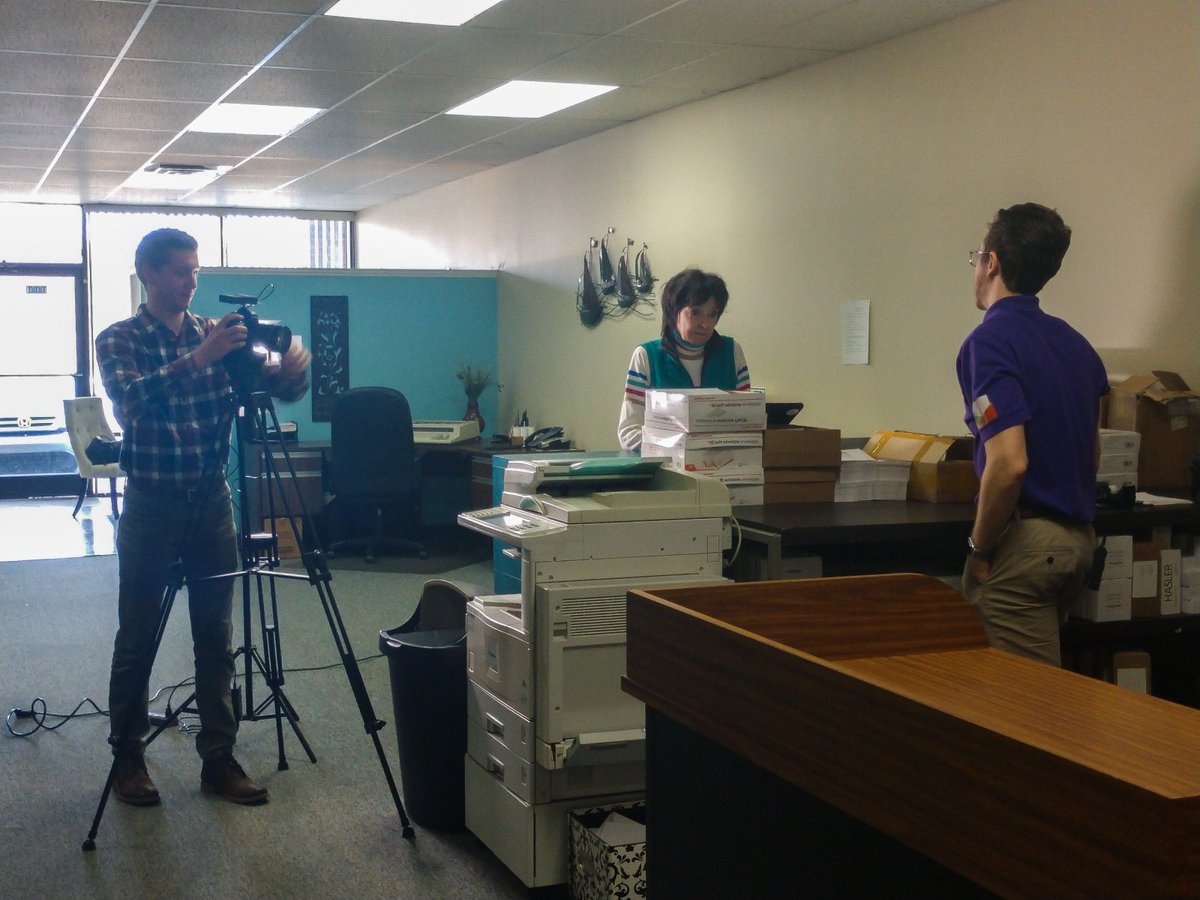 The_Alt_Mailing's tweet photo. We had @ShopLocRaleigh in our office! As part of our membership, they came out to shoot a little video to share who we are and what we do. Special thanks to Connor for making this process super smooth and simple! #alternativemailing #shoplocalraleigh #showsomelocallove https://t.co/V7kSUfJars