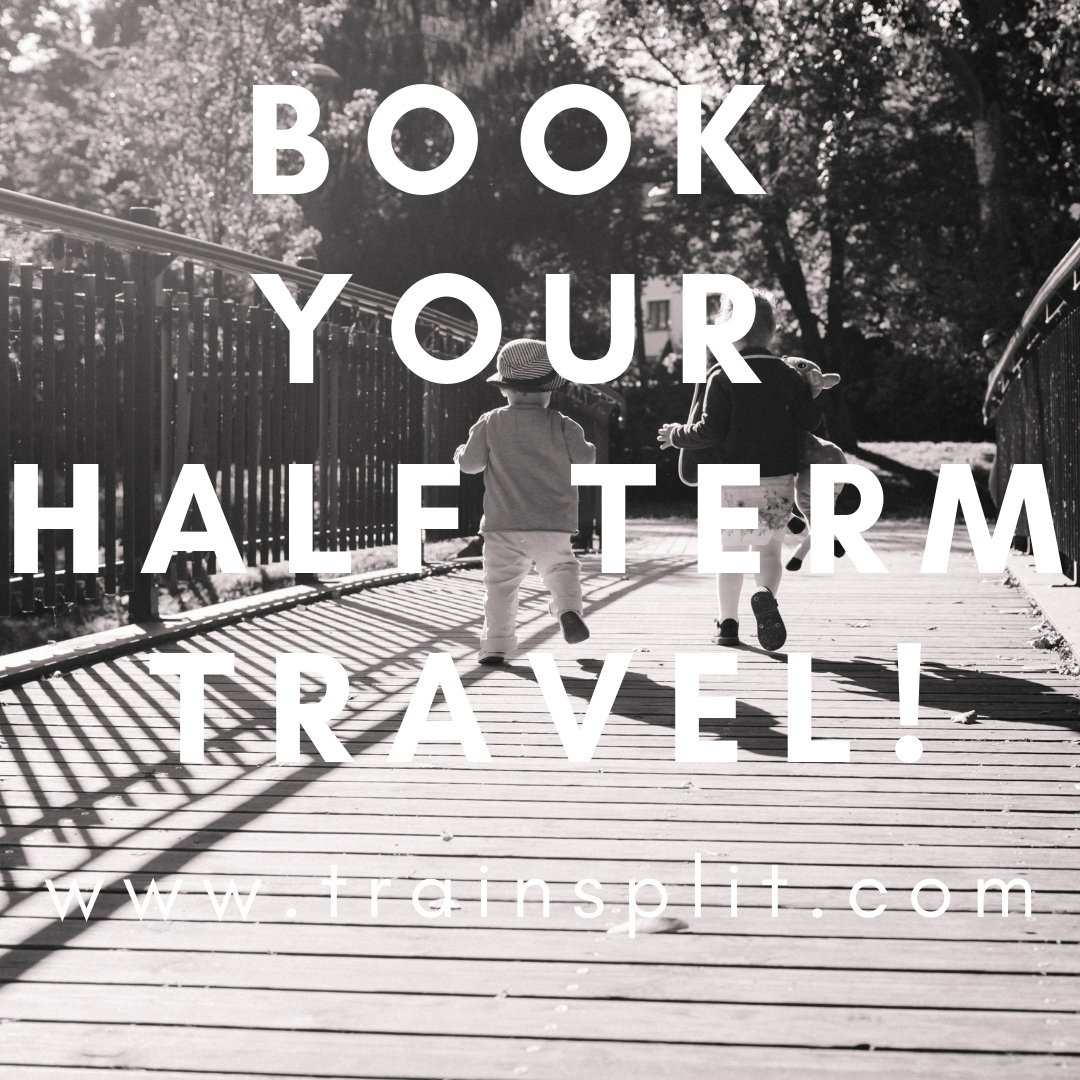 TrainSplit's tweet image. Thinking about #halfterm getaways? The good news is that you can save up to a crazy 80% off your train fares if you book with trainsplit.com! #splitticketing #cheaptraintickets #traveltuesday #uktravel