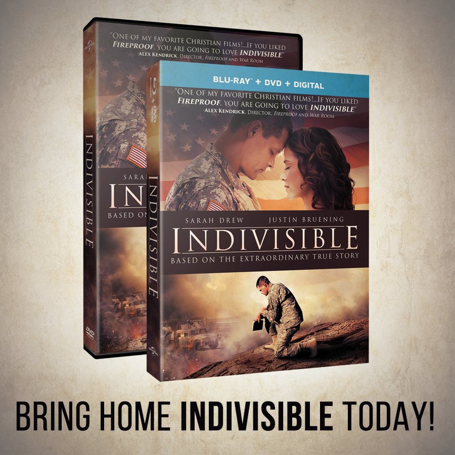 indivisiblemov's tweet photo. Today's the day! Be sure to get your copy of Indivisible on Blu-ray, DVD, or Digital and experience this extraordinary true story! https://t.co/c29uNst1LY https://t.co/VWWsnxX6vL