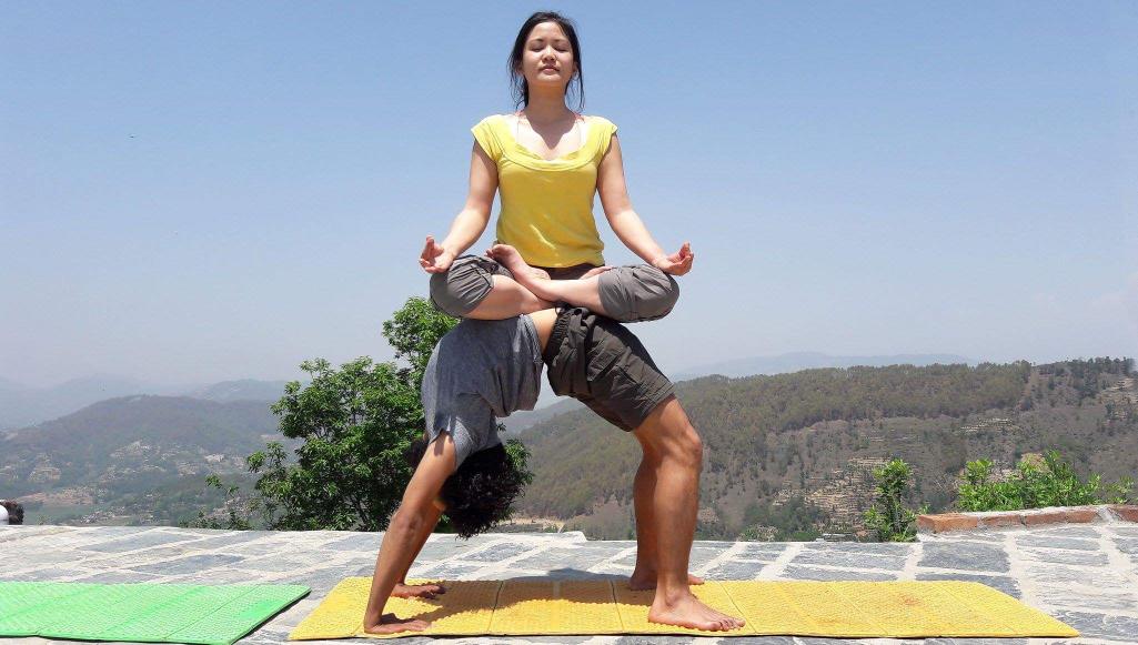 yogisudan's tweet photo. How adventurous and creative are you in your yoga poses?why won't you give this a try?

https://t.co/zRcowRP2wX #Namaste #yoga #yogaeveryday #yogaeverywhere #asana #yogalove #yogalife #acroyoga #yogapose #yogaphotography #yogatrek #bmsadventures #Nepal #nepalnow #visityear2020 https://t.co/C6tk4D6Tb7