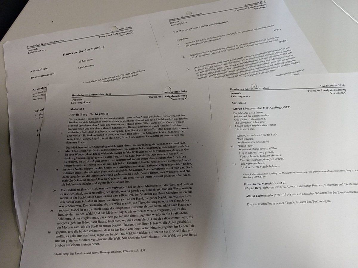 Lene Das Hessische Landesabitur Hatte 16 Als 3 Vorschlag Der Deutsch Lk Abi Klausuren Eine Interpretation Von Sibylleberg S Kurzgeschichte Nacht Und Ich Finde Das Ziemlich Cool T Co Gfwgigljnh