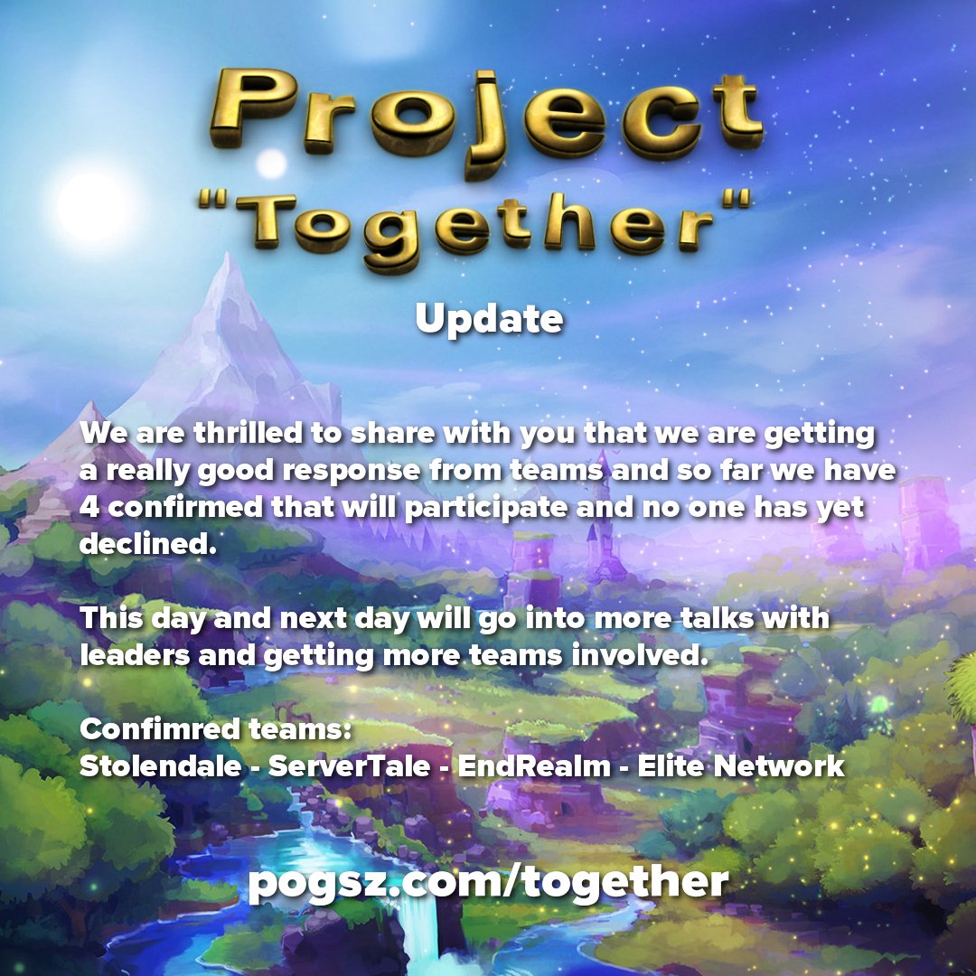 ChannelPogSz's tweet image. Project "Together" Update. We are off to a good start! @hytale @Hypixel @ItsServerTale @stolendale @EndRealmNetwork @EliteNetwork11 #hytale #hytalegame #hytalecommunity #hytaletogether