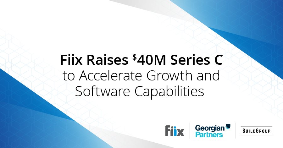 FiixSoftware's tweet photo. We’re excited to announce that Fiix has secured $40M USD in Series C funding from @GeorgianPrtnrs with participation from @thebuildgroup to continue helping organizations on their journey to modern maintenance. Read more: https://t.co/tl4CYMcd7y https://t.co/As03wApbbk