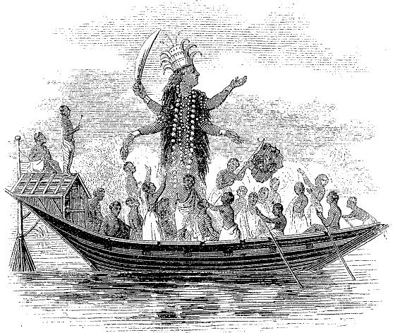 The Goddess Kali, an illustration from "Tales for Little Readers About the Heathen, by Dr. John Scudder (London, 1849).
#Hinduism #Shakti