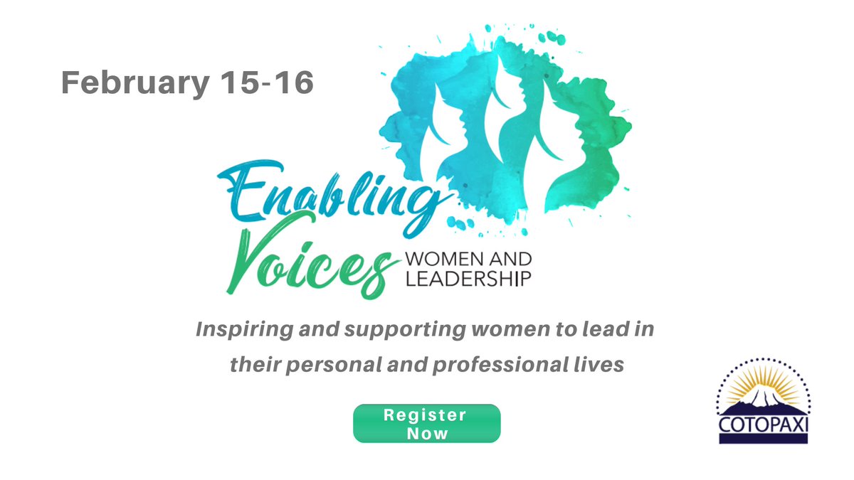 acotopaxi's tweet photo. Academia Cotopaxi invites you to a #symposium, “Women and Leadership: Enabling Voices.” This is an exciting opportunity to bring women’s voices to the forefront, understand common issues, celebrate our strengths, and turn to action together. Learn more: https://t.co/N08XdQKsfj https://t.co/5upasXVtTR