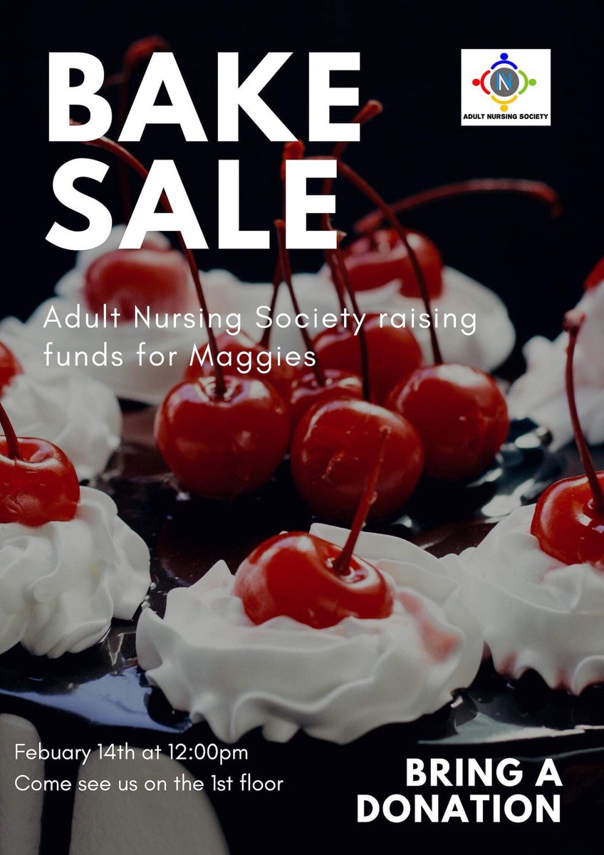 Come join us! Either bake or bring a donation. All funds are being raised for Maggies ☺️🍰