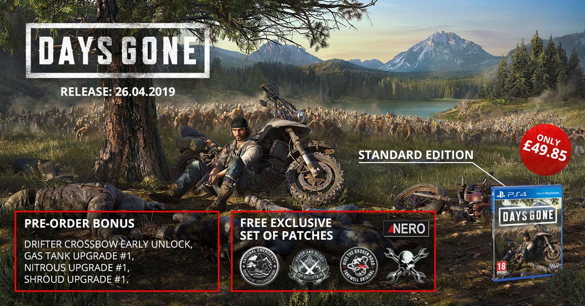 Days Gone Pre-Order Bonuses and Special Editions Revealed