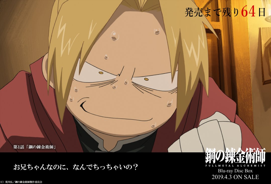 鋼の錬金術師fa V Twitter カウントダウン 鋼の錬金術師 Fullmetal Alchemist Blu Ray Disc Box発売まで残り６４日 ヒューズ家に泊まることになったエルリック兄弟 そこで ヒューズの娘エリシアがエドに向けて放った一言 T Co Cst2lzvyts Hagaren