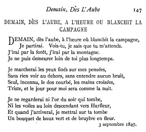 #FLE #poésie Aujourd'hui j'ai montré à mes élèves ce poème de #VictorHugo. En plus d'expliquer le contexte, on peut réviser le futur. On a fini avec la version chantée par <a href="/LesFrangines_/">Les Frangines</a>
