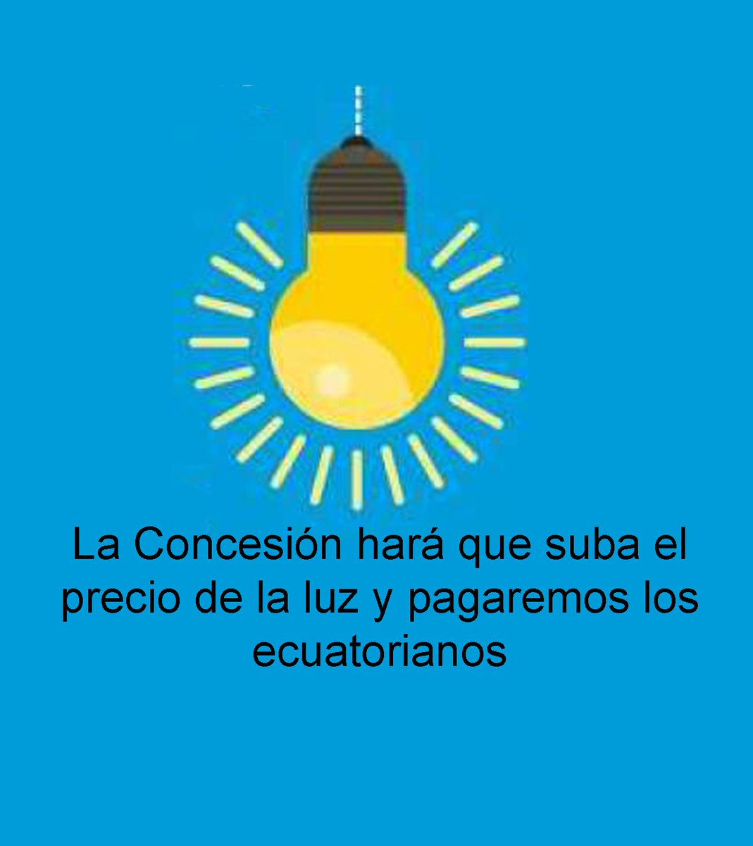 EcuSinConcesion's tweet photo. #ReaccionaEcuador tenemos las tarifas de luz más bajas de Latinoamérica con la Concesión los precios subirán y pagaremos los ecuatorianos #ParenLasConcesiones #FelizMartes #AsambleaNacional @tomebamba @Lenin @CarlosPerez_MH @MarceloHCabrera @EcuavisaInforma @teleamazonasec https://t.co/CsuXCCEAhd