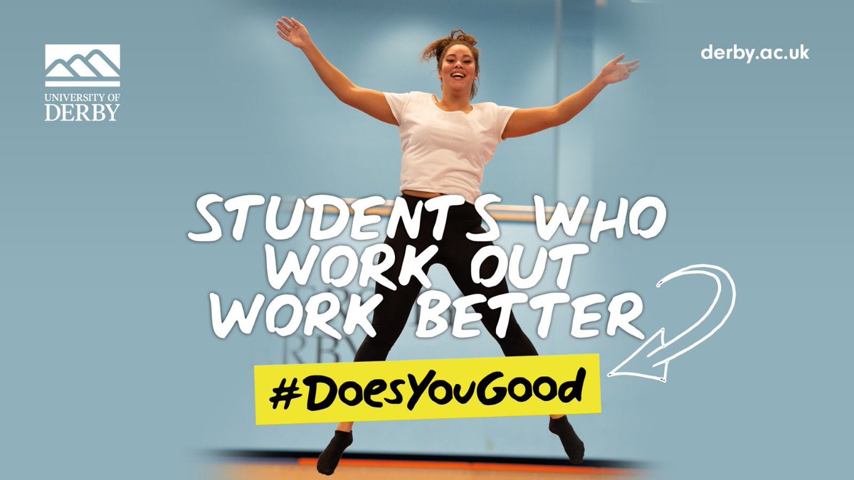 TeamDerby's tweet photo. Thinking about trying something new this year. Why not heck out the activities that are happening at the sports centre 🏃‍♂️🏃‍♀️🏸 @derbyunistudent #DoesYouGood https://t.co/J6aNxk9Zdh