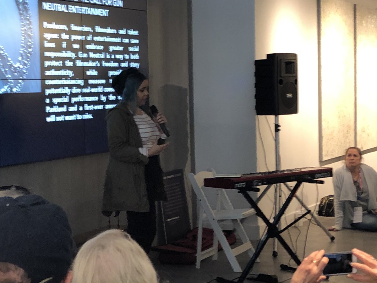 HalleeAdelman's tweet photo. The amazing Samantha Fuentes speaking out with visions of a world where everyone feels safe. Thanks @sundancefest @sundanceorg #gunneutral. https://t.co/bOgQjratGr