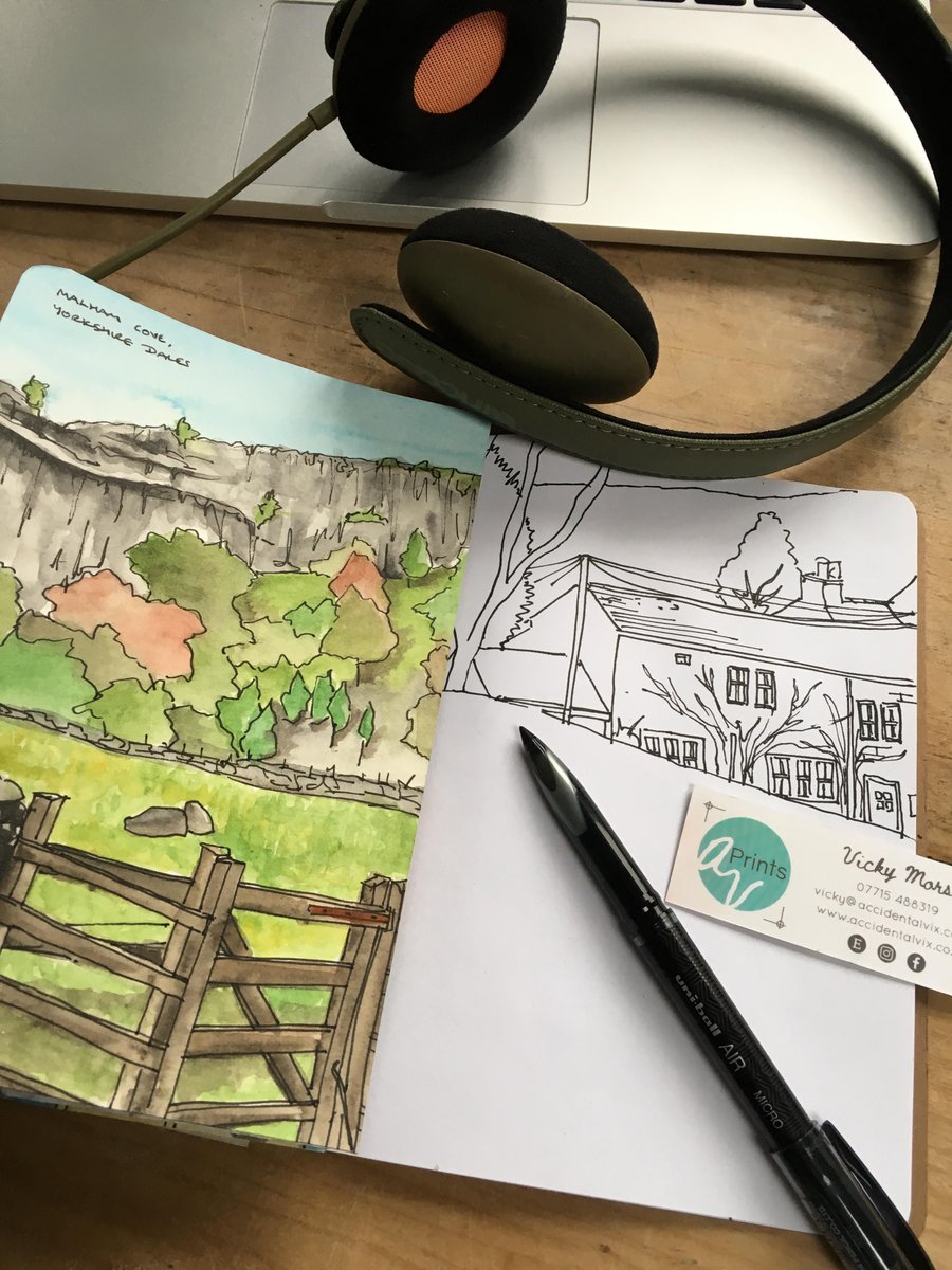 accidentalvix's tweet photo. Doing the final sketches for my #sketchbookproject which will be heading to @Bkartlibrary in NYC at the end of the month, whilst listening to @snowpatrol ahead of their #Leeds gig tonight. Anyone else going out tonight and hoping the snow holds off? x #snowpatrol https://t.co/Z6Q0duJNdo