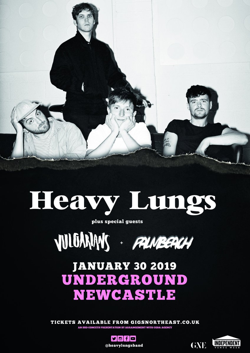TT? Underground (@thinkundergrnd) on Twitter photo TONIGHT:
Bristol's noisy, garage-punk rockers @Heavylungsband return to the Toon!! Together with <a href="/VulgariansUK/">Vulgarians</a> they head {underground} for a headline show - and it's guaranteed to be a mad one 💀🤘
Support from Palm Beach!!
TICKETS: bit.ly/HeavyLs-UGD TONIGHT:
Bristol's noisy, garage-punk rockers @Heavylungsband return to the Toon!! Together with <a href="/VulgariansUK/">Vulgarians</a> they head {underground} for a headline show - and it's guaranteed to be a mad one 💀🤘
Support from Palm Beach!!
TICKETS: bit.ly/HeavyLs-UGD
