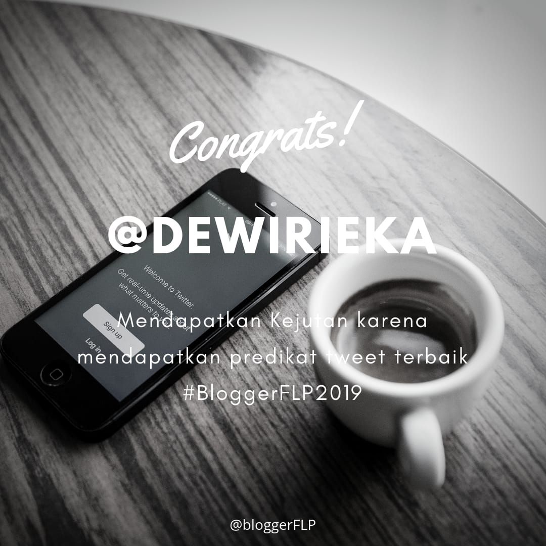 BloggerFlp's tweet photo. Selamat ya buat @dewirieka #Bloggerflp2019 https://t.co/tLmgNFxaPI
