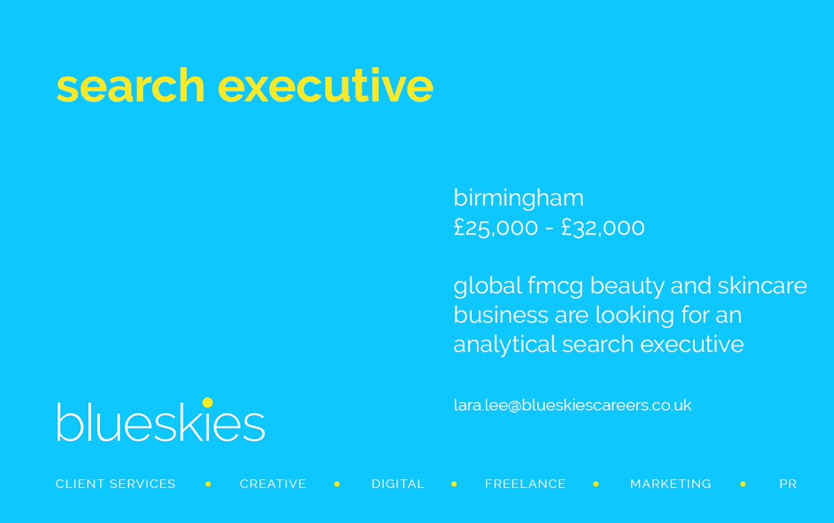 larablueskies's tweet photo. Do you have a search marketing background in consumer and a strong analytical mind? Get in touch with me if this sounds like you. https://t.co/uzBsXaJXfj