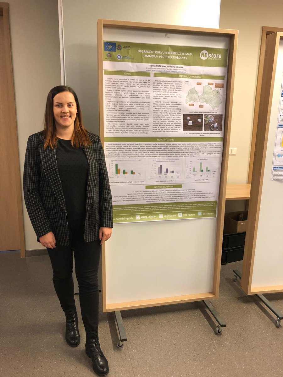LIFE_REstore's tweet photo. Šodien Latvijas Universitātes 77.Starptautiskajā zinātniskajā konferencē “Latvijas klimats un ūdeņi – mainība, tendences un ietekmes” stāstām par degradēto kūdrāju ietekmes uz klimatu izmaiņām pēc to rekultivācijas https://t.co/VwSkFRsVwF