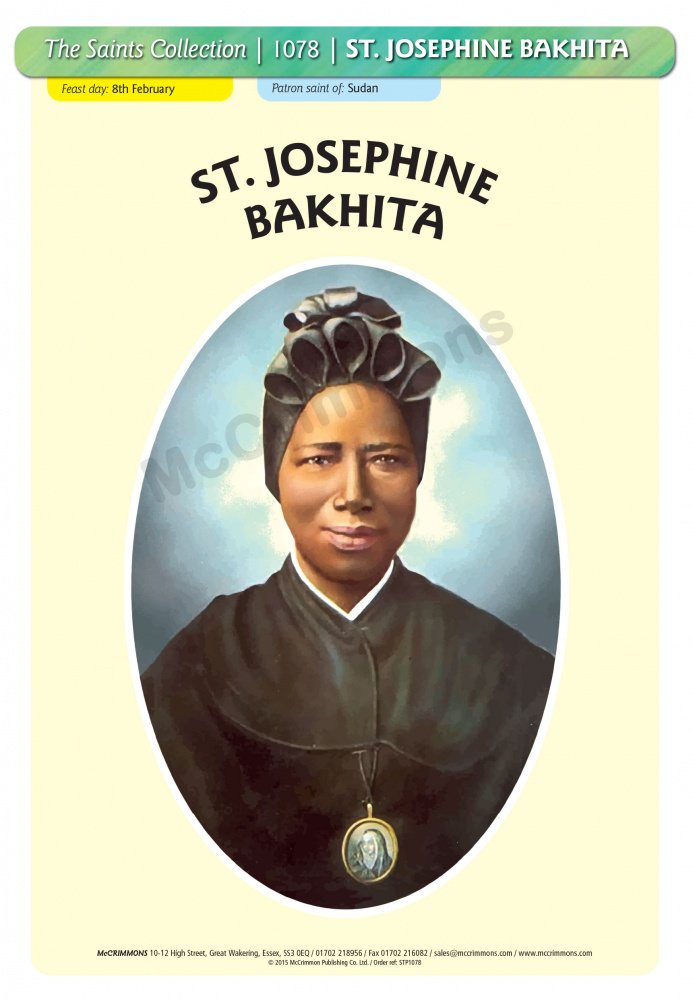 McCrimmons's tweet photo. St. Josephine Bakhita ๐
"In God's will, there is great peace."
Patron Saint of Sudan, Slaves and Human Trafficking
#FeastDay 8 February
#RE #SaintsCollection #posters #displayboards #banners #lecternfrontals #customise ๐จโ๐ซโช๐ https://t.co/voYQUTMCYD https://t.co/xXLQ2bTHoh