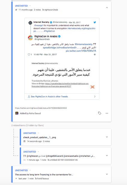 You can now create items relationships using Check, this can help you investigate items from different<a href="/tag/verification"class="tags"><span>#verification</span></a><a href="/tag/factchecking"class="tags"><span>#factchecking</span></a>