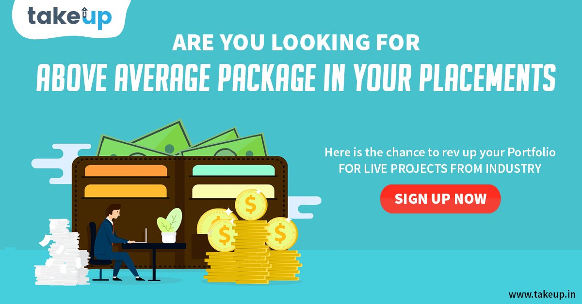 takeup_in's tweet photo. https://t.co/DPlEo5jwPS enables you to get above average placements.
As you can master your skills and gain industry experience with live projects.
These live projects are an asset to your professional profile.
Sign up now
#Takeup #LiveProjects #BuildingResume #Experience https://t.co/sEHeV52NRw