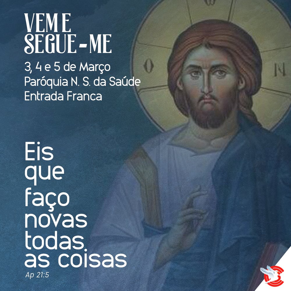 comsiloeamad's tweet photo. Com o tema “Eis que faço novas todas as coisas”, o #VemeSegueme 2019  nos convida a uma experiência onde o Senhor rompe com tudo o que é  velho, nos levando a um encontro autêntico e feliz com a pessoa de  Cristo Jesus. #comsiloe https://t.co/Z5MQYDjF6T