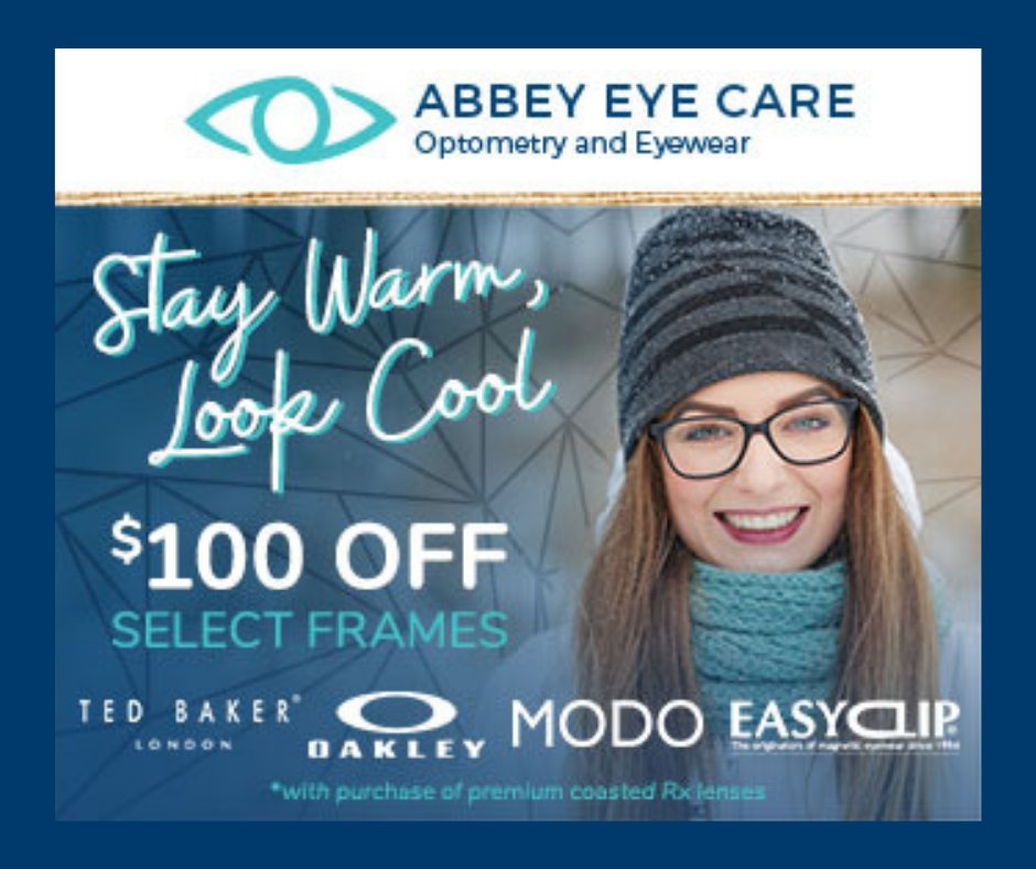 Abbeyeyecare's tweet photo. Celebrating a new month of savings with $100.00 off select brand frames Modo, Ted Baker, Oakley and EasyClip with premium coated lenses. Drop by the office to try some new frames on! #AbbeyEyECare #Oakville #Burlington #Sale #Modo #TedBaker #Oakley #EasyClip #Fashion #Eyewear https://t.co/EJB9QsglMB