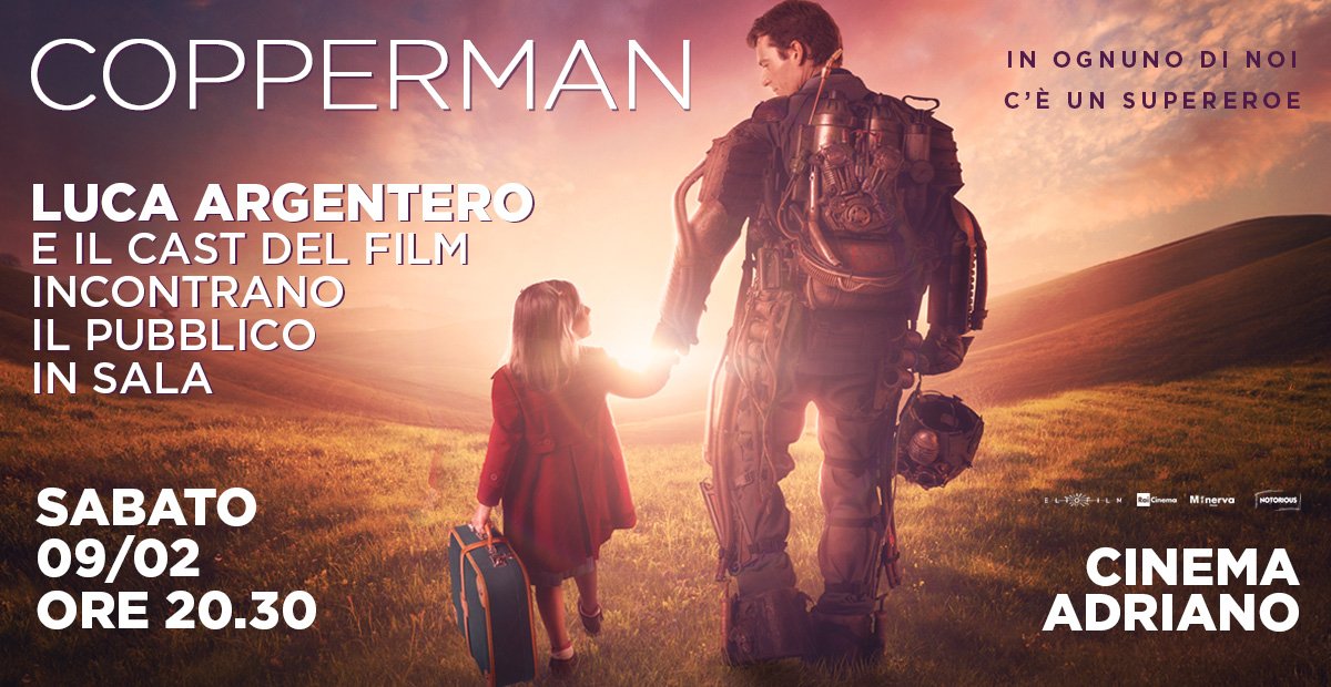 FerreroCinemas's tweet photo. COPPERMAN
Vieni ad incontrare Luca Argentero prima del film sabato 9 febbraio ore 20.30 direttamente in sala!!!

Solo al cinema Adriano

#copperman 
#lucaargentero
#ferrerocinemas https://t.co/hY3g8xVx6F