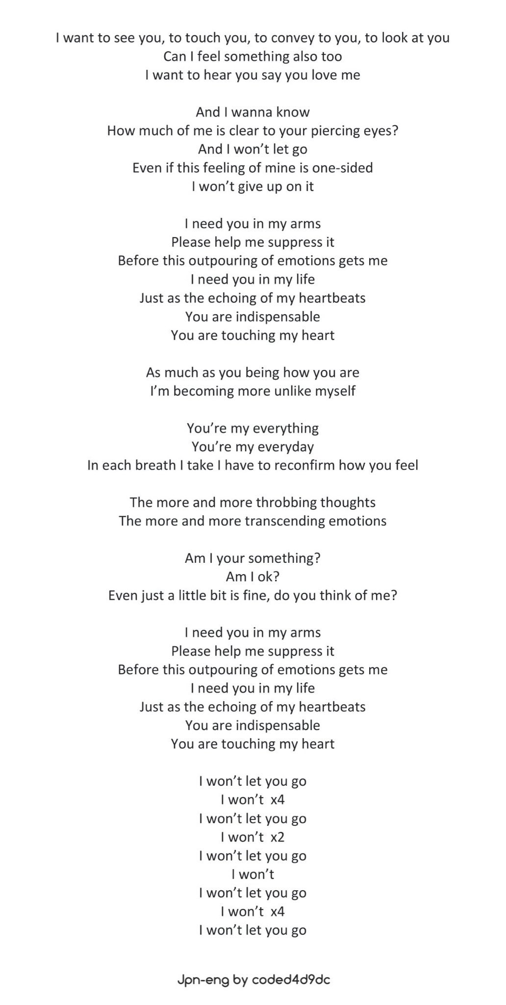 Synesth Hiatus 在twitter 上 Trans Mark Amp Bambam Cold Lyrics From Mini Album I Won T Let You Go Read T Co Az0u1unn3z T Co Dljmzhr53o Twitter