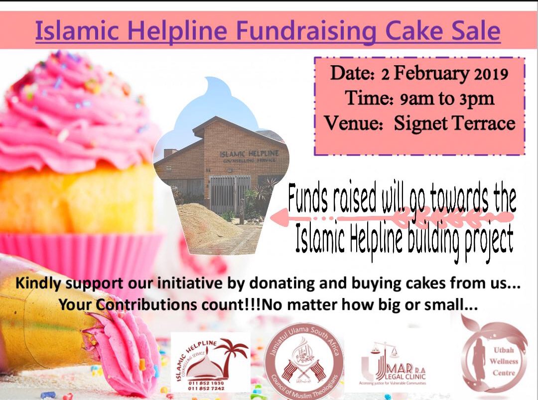 helplinelenz's tweet photo. Please support our Community Centre &amp; support our cake sale 

CAKE SALE 
🎂 🍰🧁 

📆   2 February 2019
⏰   09h00 - 15h00 
🗺   Signet Terrace, Lenasia , Ext 1 https://t.co/qPNvkoDUSu
