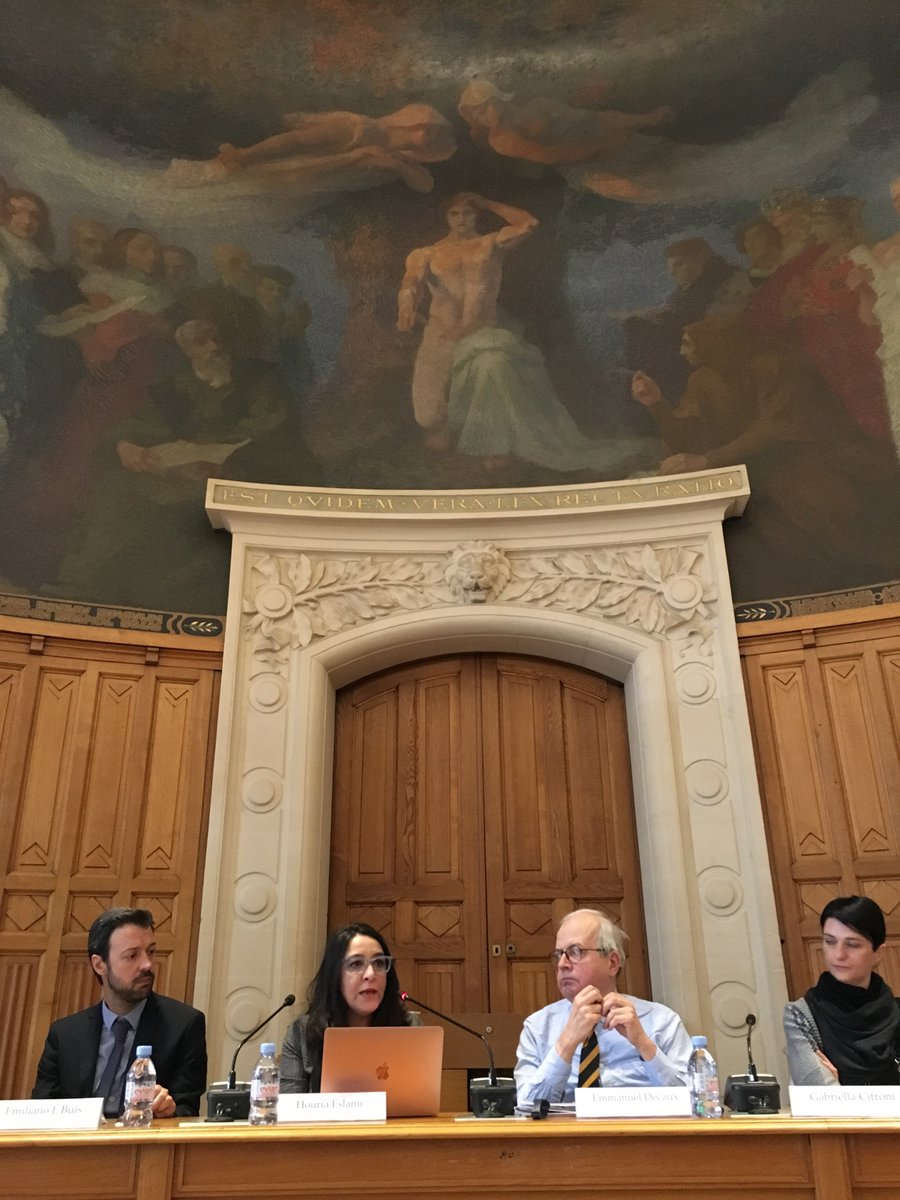 OFrouville's tweet photo. #DisparitionsForcées #EnforcedDisappearances en droit international: quelles interactions entre les droits à la vérité, à la justice et à la réparation @crdhparis2 Houria Eslami #GTDFI @UNHumanRights présente l'approche du Groupe de travail et la situation actuelle au #Maroc https://t.co/MPd3TlwUIp