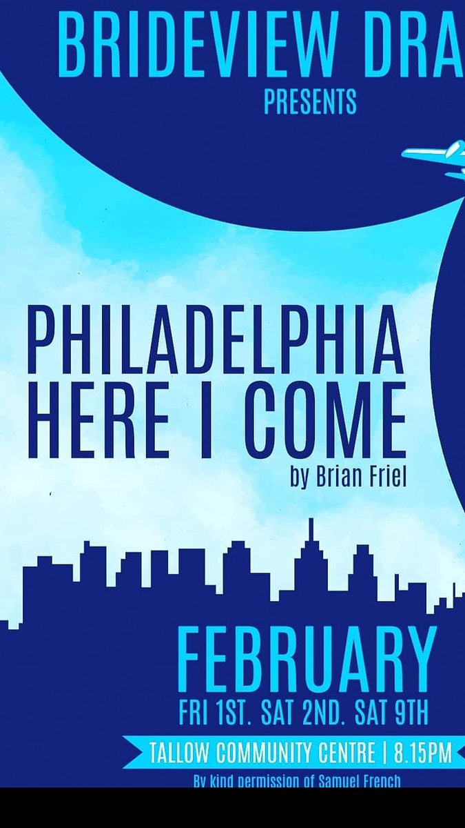 BrideviewDrama's tweet photo. Come and see #PhiladelphiaHereICome in #Tallow this Friday night. Book on 058 56445 https://t.co/s6XFgPNJxB