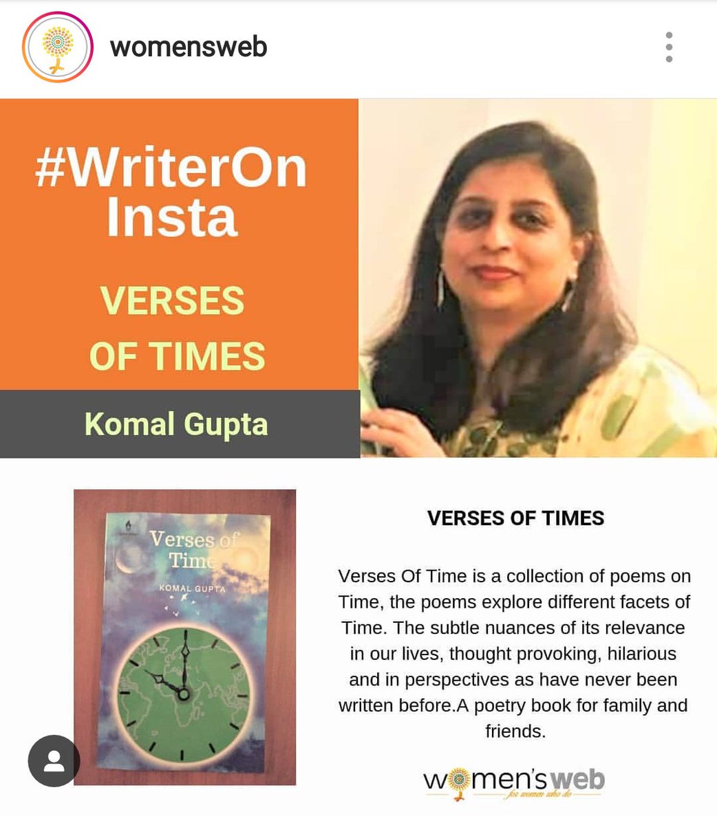 Featured on Instagram by @womensweb in the series #WriterOnInsta, showcasing women writers.
Happy, honoured and humbled!
Thank you so much!

#womensweb #india #tejaswiniaura #womenwriters #upcomingwriters #womenempowerment #poetry #englishpoetry