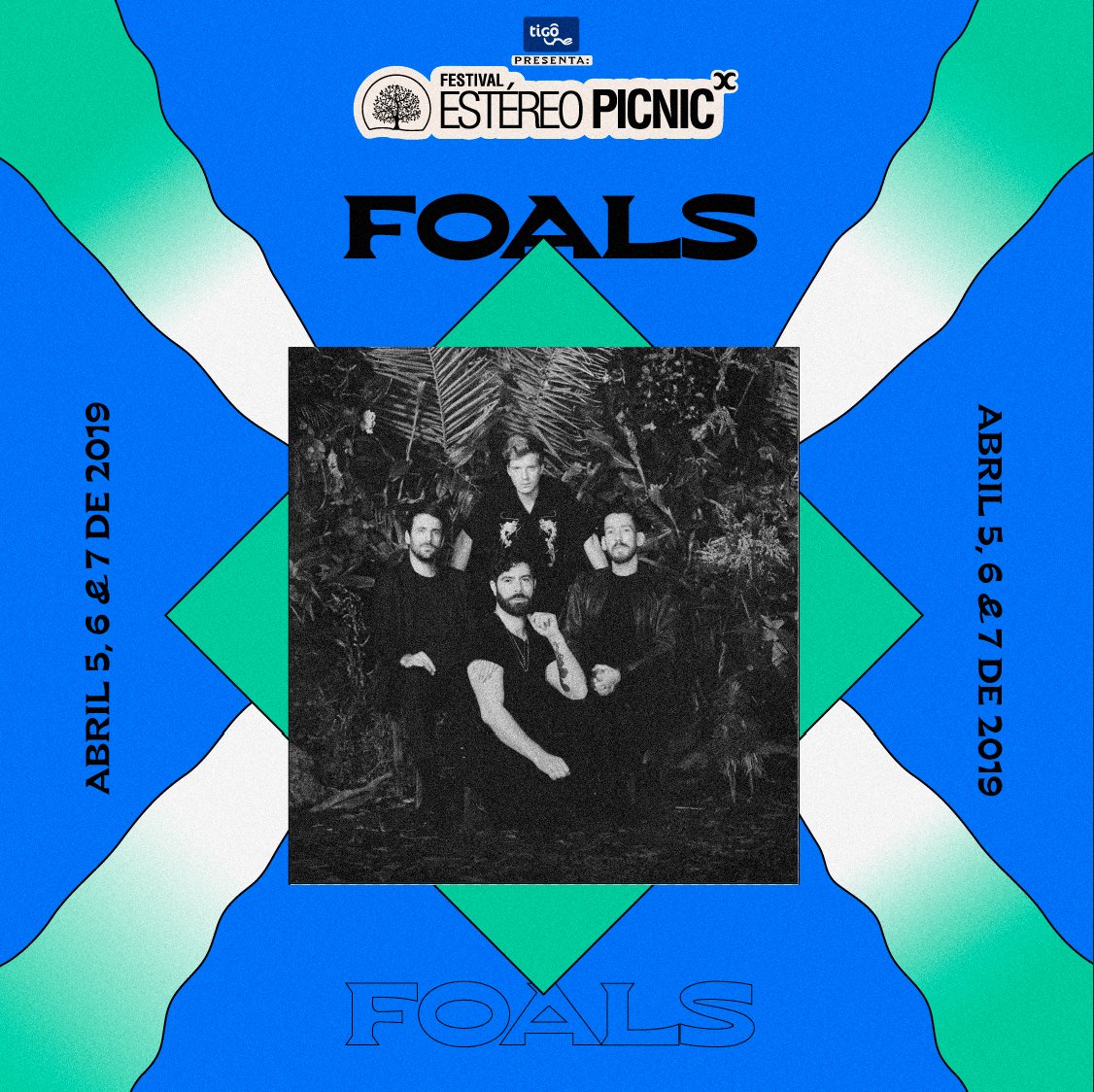 foals's tweet photo. NEW SHOW: Bogotá, Colombia // @festereopicnic //  7 de Abril 2019 🇨🇴 

https://t.co/P4qaqNM57A 

#FEPX https://t.co/ZK0GXD17oY