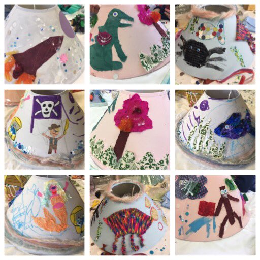 These ‘lampshade lands’ made at SCRAP TOTS @TorreAbbey are awesome! Join us for our scrappy sessions every Thurs 10-12, £3 per child (£5 family) in the learning lab at Torre Abbey. Perfect for little people with big imaginations! Materials sourced from the onsite Scrapstore