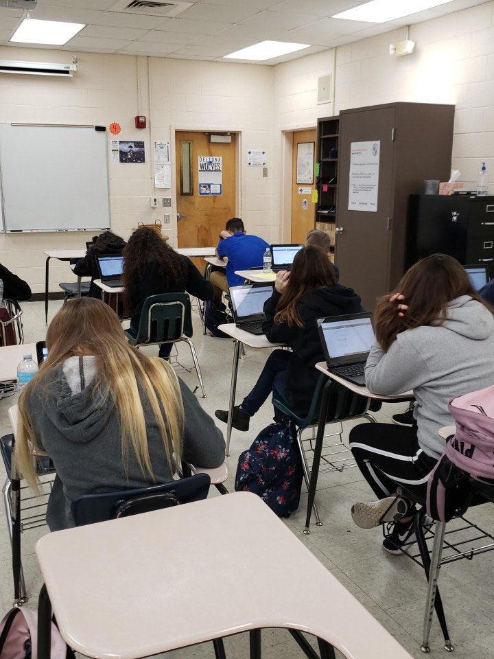 SchwentToClass's tweet photo. Everyone is hard at work testing on their most challenging unit this year. Lots of brain sweat happening! I'm so proud of their effort today! https://t.co/5Gl9RP95or